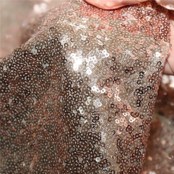 Rosegull Sequin Bryllupsduk 47 x 47 Tommers Kvadrat Polyeste
