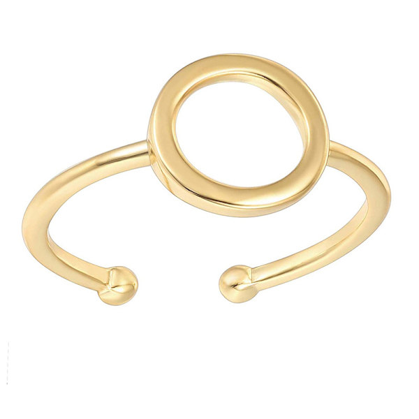 14K gullbelagte ringer for kvinner | Gull Karma Circle Ring | Stacka