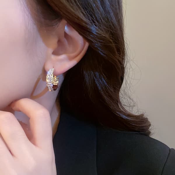 2 par Lymphvity magnet øreringe diamantsæt guld