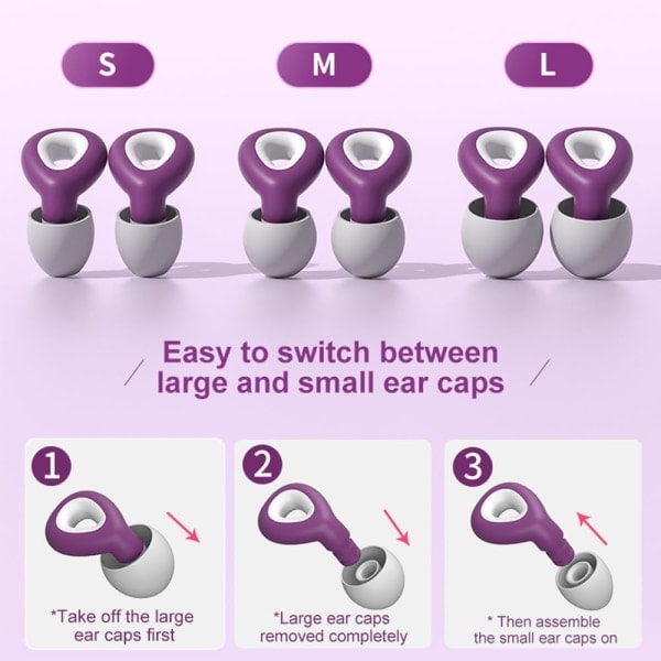 Öronproppar - 3 par brusreducerande öronproppar för sömn