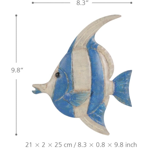 Väggmonterad fiskdekoration typ 1 Järnväggdekor Kreativ prydnad