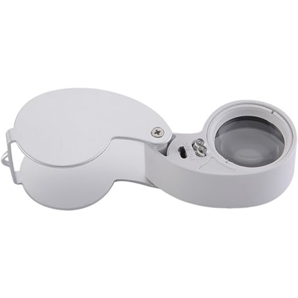 40X Illuminated Jeweler Eye Magnifier, hopfällbar Smyckesförstorare