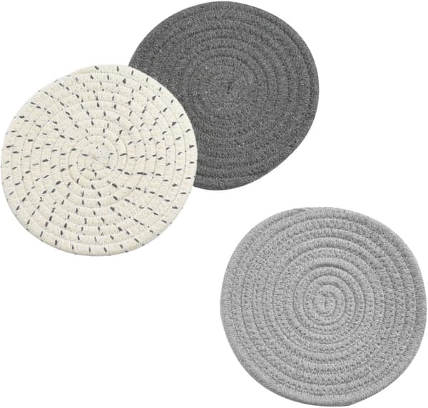 Potholders Set Trivets Set  Pure Cotton Thread Weave Hot Pot Hold