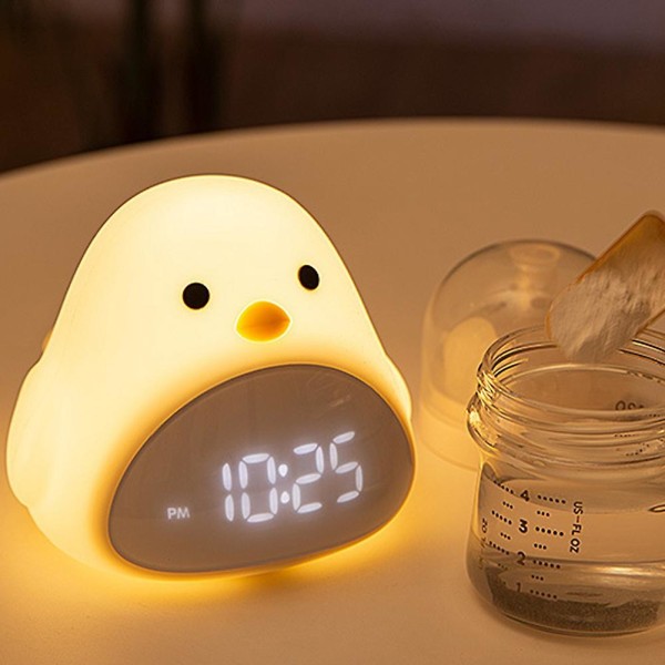 Nattlys Vekkerklokke Usb Led Nattlampe For Barn Baby Barn