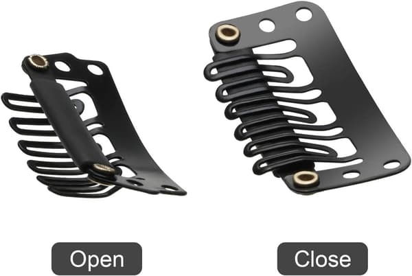 100 stk. parykclips U-formede metalclips rustfrit stål parykclips
