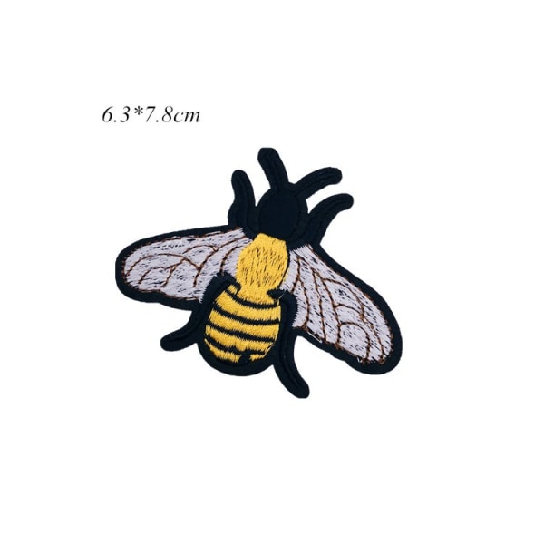 21kpl Mehiläinen ja leppäkerttu brodeerattu kangasmerkki, koristekangas