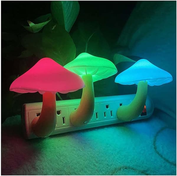 [1 Pakke] Plug-in LED Svampe Natlys med Dæmring til Daggry Sensor