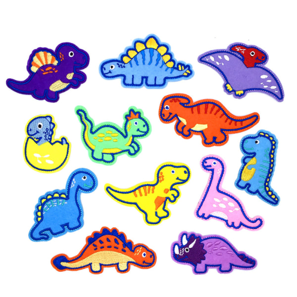 26pcs Computer embroidered logo cartoon dinosaur series embroider