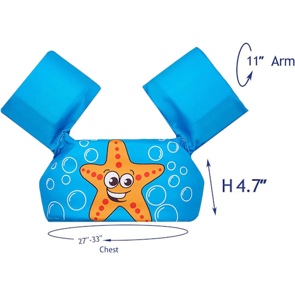 Barnens simväst, barns armpuff med axelband