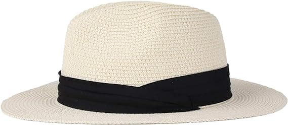 Dame Panama Hat Sommer Solhat Halm Hat Anti-UV Strandhat
