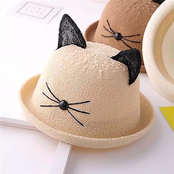 Baby Kids Girls Sun Hat Straw Beach Hat Cute Lightweight Breathab