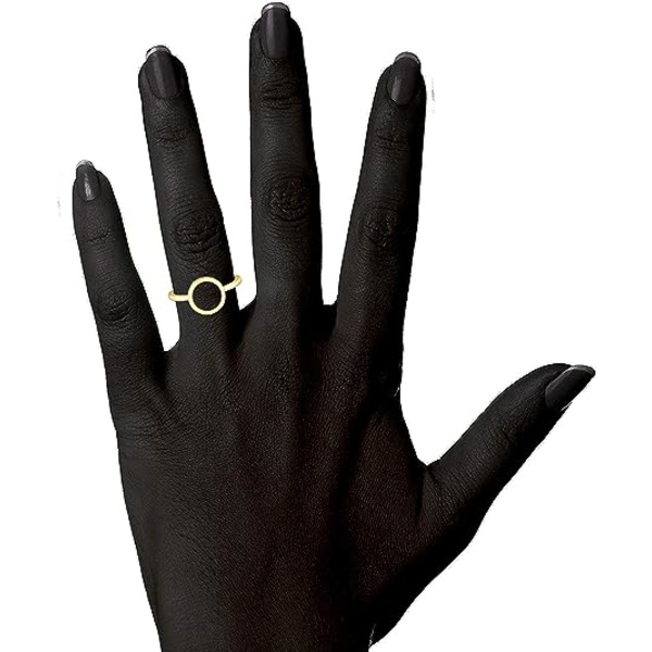 14K forgyldt ringe til kvinder | Guld Karma Circle Ring | Stacka
