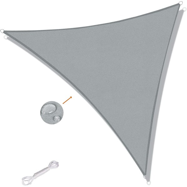 Triangular shade sail 5x5x5m Waterproof Anti UV for Garden Terrac