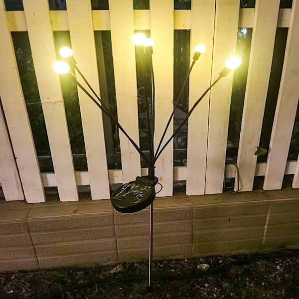 2 stk. Solcelledrevne Havebelysning, Starburst Swing Lights - Svinger Når Vinden Blæser