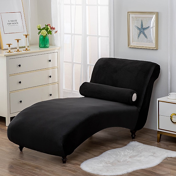 Chaise Lounge -päällinen, samettinen Chaise Lounge -sohvanpäällinen, erittäin joustava