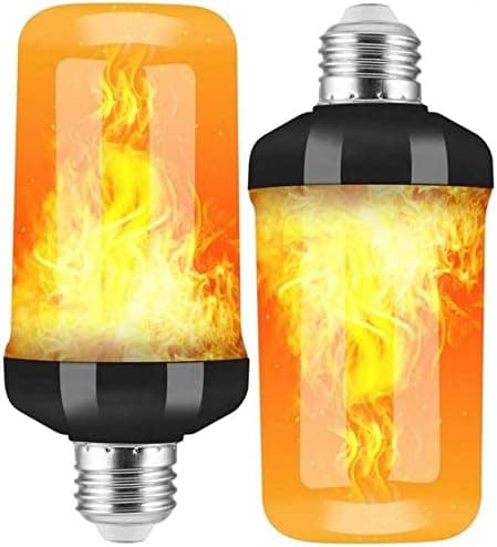2-pak flammepære E27 LED-lyspærer 4 moduser med tyngdekraftsensor