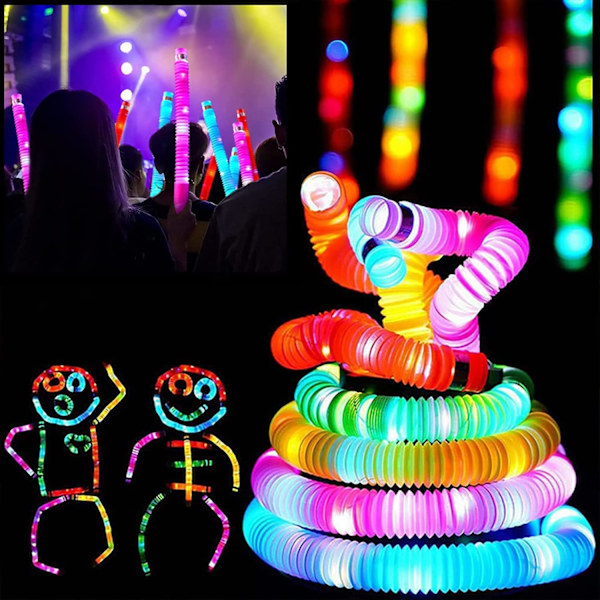 12-pack (2 set) LED-ljusstavar, festpresenter, stora lysstavar