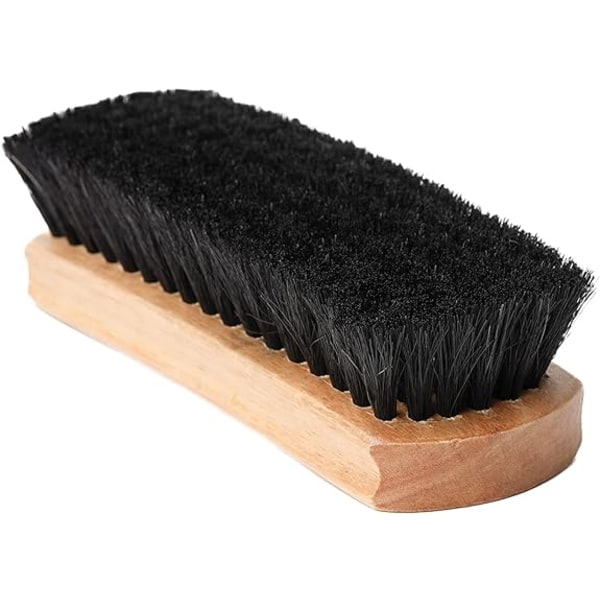 Professional Horsehair Shoe Shine Brush for Boots, Shoes- Shoe Bu