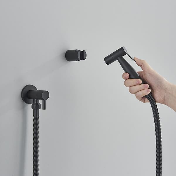 Toilet Spray Bidet Spray 150 cm, Sort