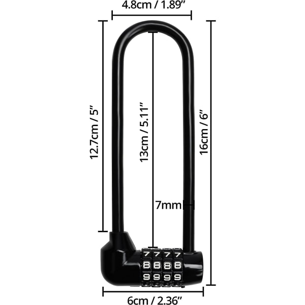 4-sifrede kombinasjonssykkellåser (2 pakke) - 16cm, låser for Electri