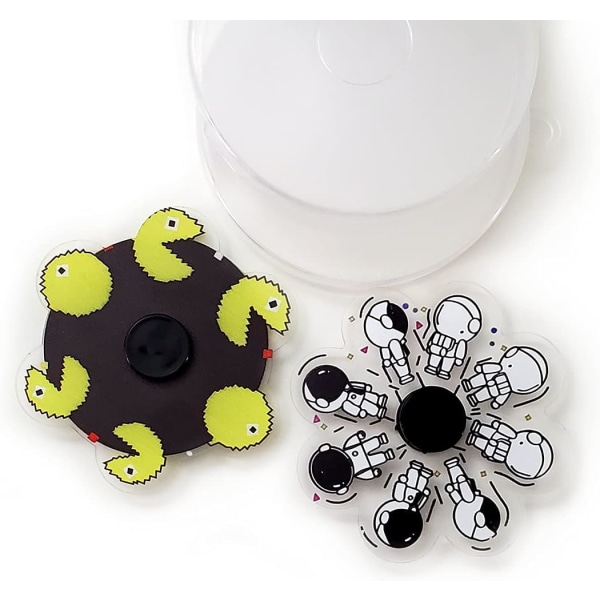 2 x Animerede Fidget Spinners Legetøj. Hånd Spinner Anti-Angst De-S