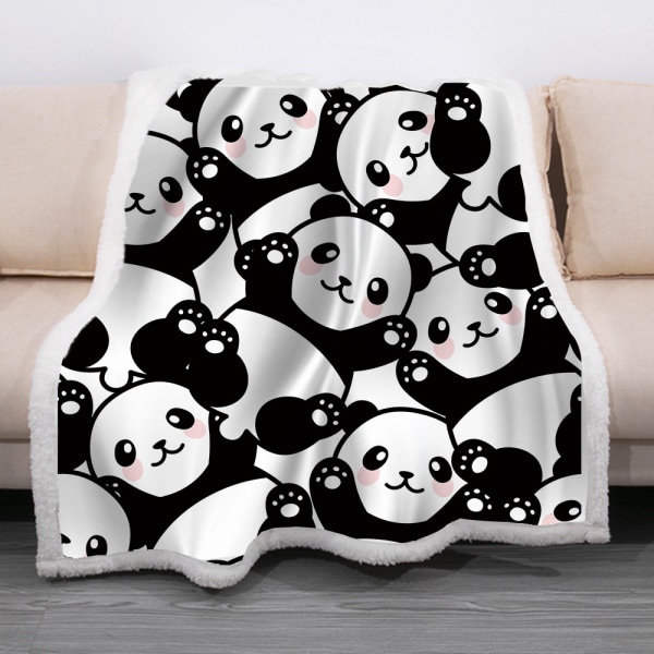 Panda Cover Teppe Panda Plysj Lammedekken Panda Gift Girl Soft