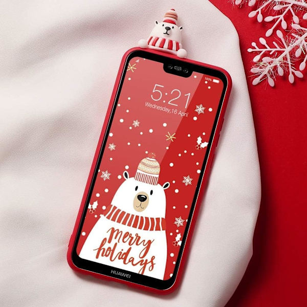 1PC Snöande Julskal för Apple iPhone 14 Pro Max 6.7\" Liqui