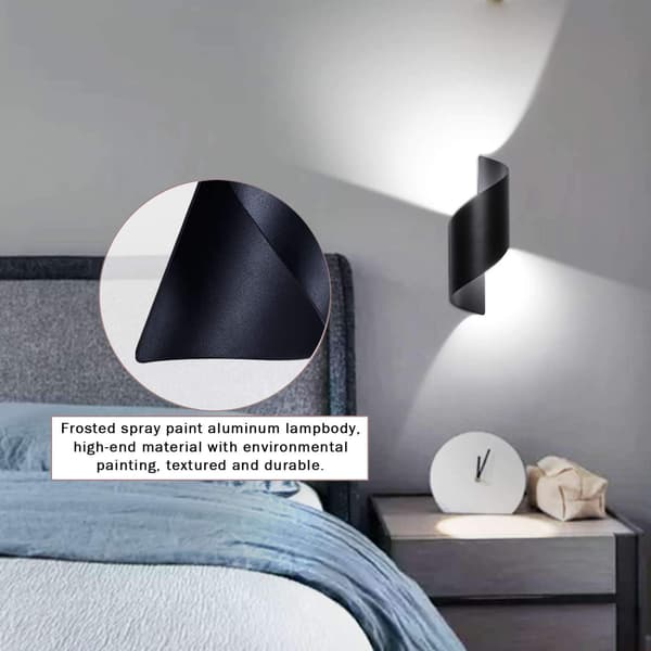 Lightess Ulkoseinävalaisin LED Vedenpitävä Ulkoseinävalaisin Alu