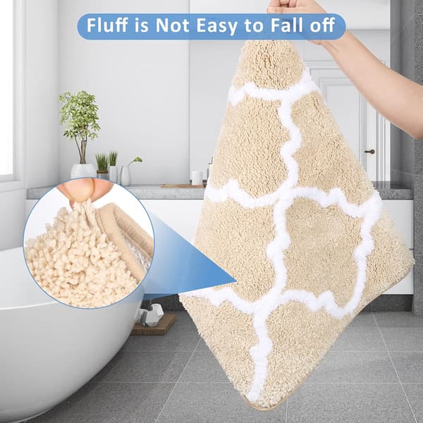 Badmattor, Halksäkra Badmattor, Extra Lång Fluffig Mikrofiberfilt