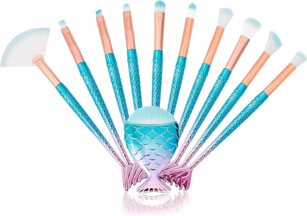 Makeupborste set 3D Mermaid Professionell Makeupborste Foundation,