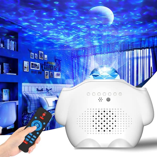 Hvit LED stjernehimmel-projektor Galaxy Light Projector Sky Night L