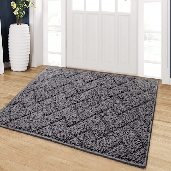(Harmaa, 50 x 80 cm) Ovi Matto Sisä- ja Ulkokäyttöön Eteisen Ovi Matto Ei Liukastu