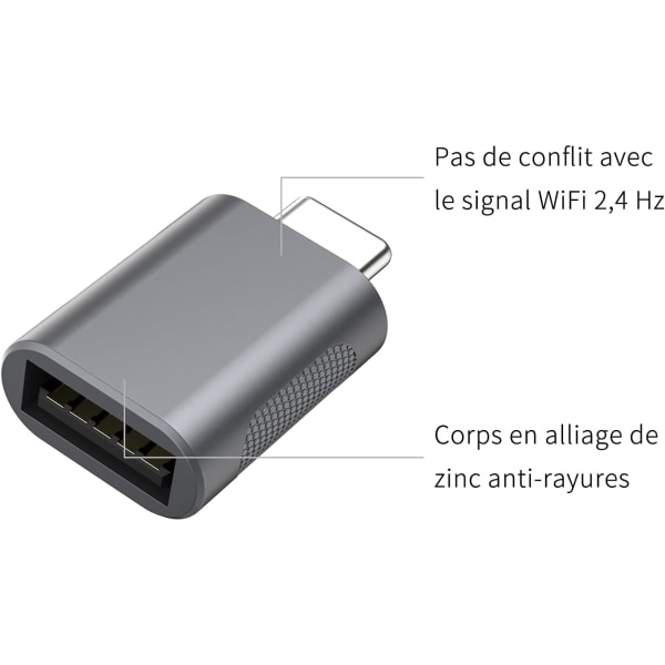 USB C til USB-adapter (2-pakning), USB-C til USB 3.0-adapter, USB-type