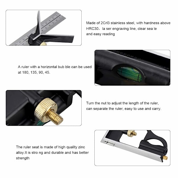 Kombinationsskyde 300mm - Metrisk - Universal og præcis metal C