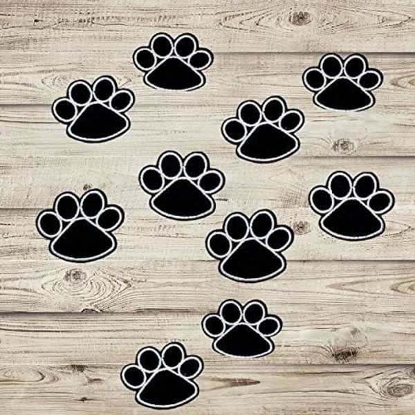 10 stk. broderet patch stryge-på patch i form af en hunds p