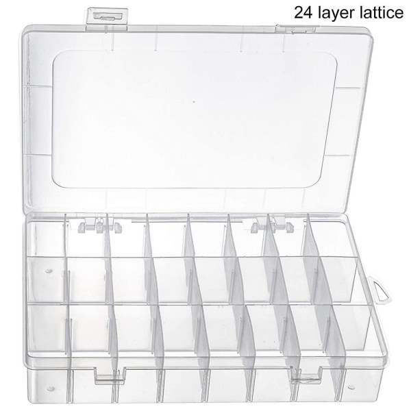 Organizer Box With Adjustable Dividers, 15/24/36 Compartment Orga