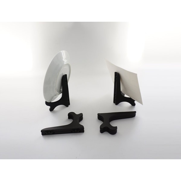 svart trä-liknande plast staffli bord display stativ tavelram