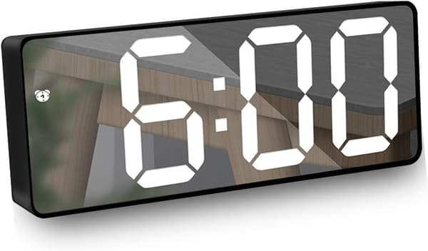 Spegelsalarmklocka Digital väckarklocka med LED-display Datum Temp