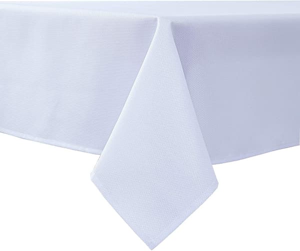 Texturerad tygduk 60 x 84 tum rektangulär, vit Wate