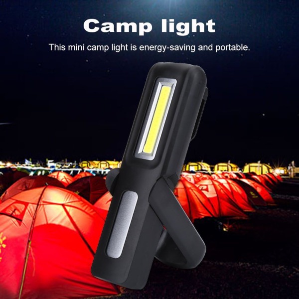 COB LED bærbar lys USB oppladbar COB arbeidslys multifunksjon