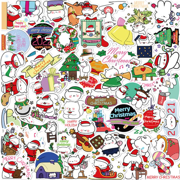 50 stykker juletegneseriefigurer til julepynt, Wat