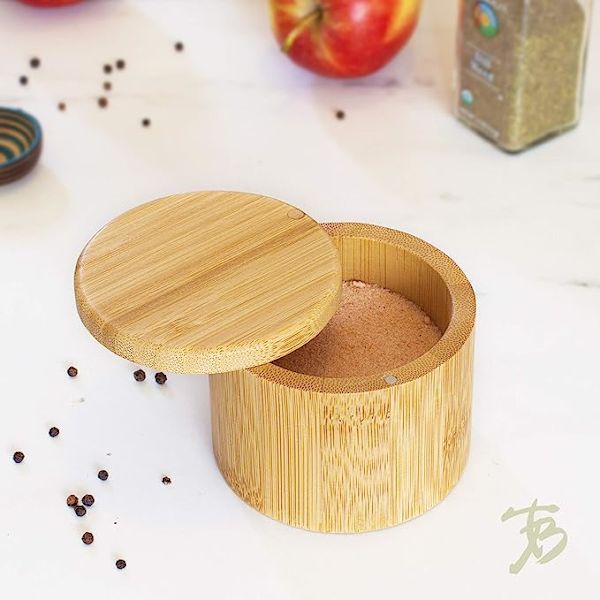Totally Bamboo Salt Cellar Bambus Opbevaringsboks med Magnetisk Swive