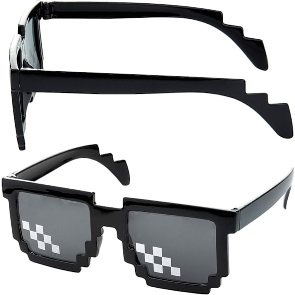 Set med 3 solglasögon, solglasögon för män och kvinnor, 8-bit glas pi