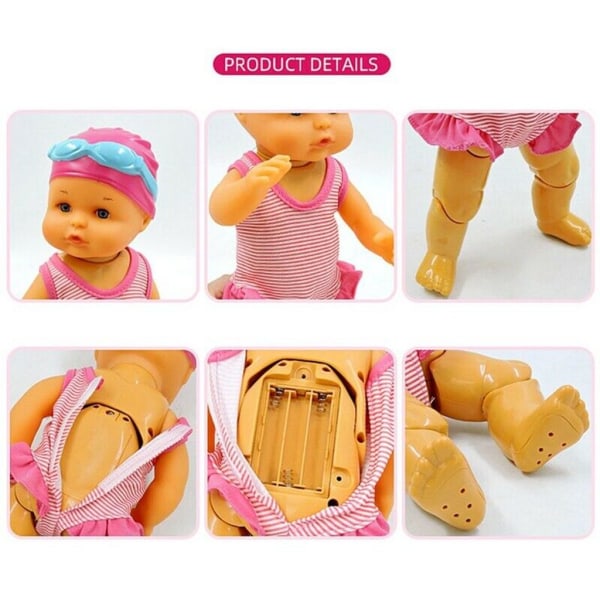 Sjældent fund 1 stk flydedukke babydukke tidligt pædagogisk børnelegetøj til børn