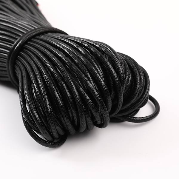 80m/spole 2mm sort satin sort nylon snor til at lave armbånd,