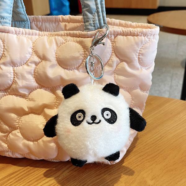 Pehmoinen panda-avaimenperä täytetty eläinavainrengas riipus lompakko reppu