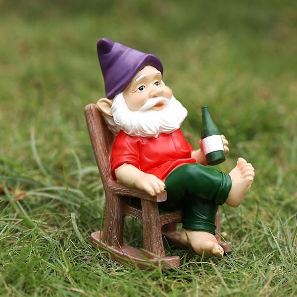 Trädgårdsdekorationer Meditation Dvärg Hartshantverk Seriefigur Gar