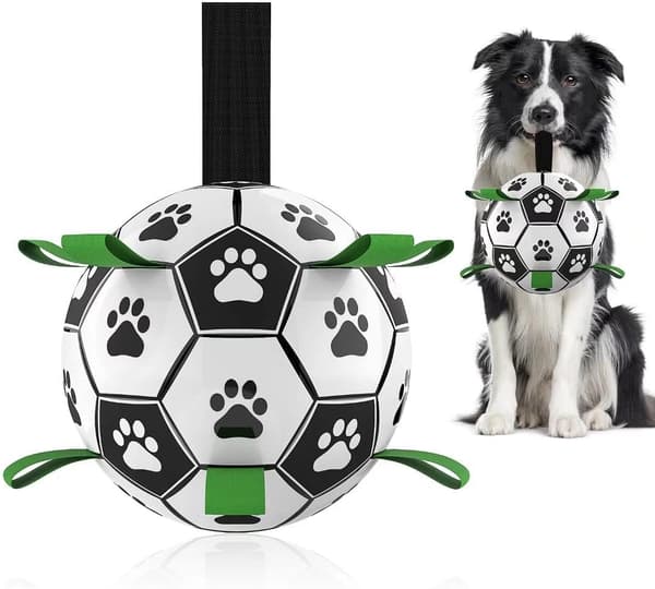 Hundboll med rep, interaktiv hundleksak för dragkamp