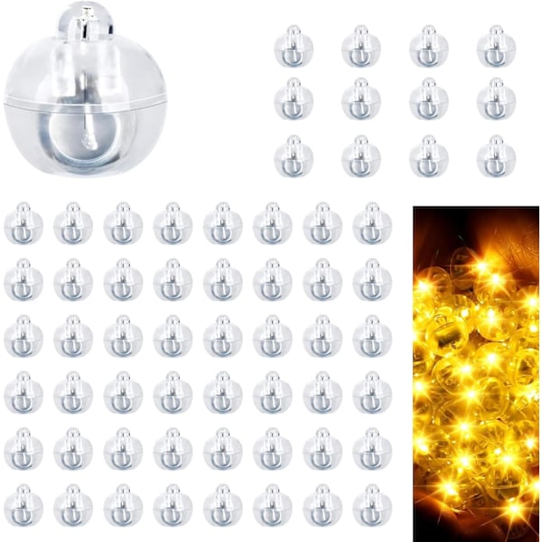 LED-ballonglampor, Mini Round LED-ballongljus 63 stycken, LED B