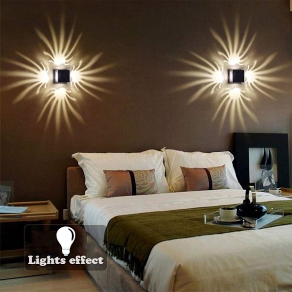 LED 3W seinävalaisin moderni alumiini luova lamppu sisävalot